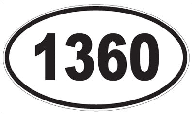 1360 - Oval Sticker
