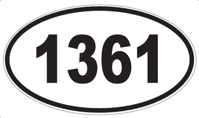 1361 - Oval Sticker