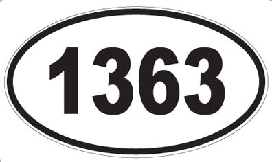 1363 - Oval Sticker
