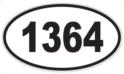 1364 - Oval Sticker