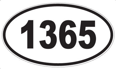 1365 - Oval Sticker