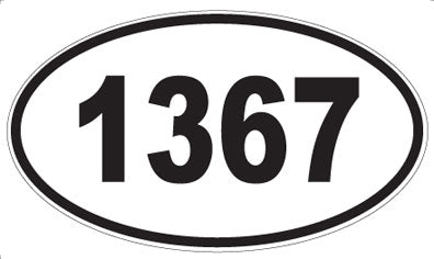 1367 - Oval Sticker