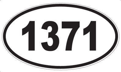1371 - Oval Sticker