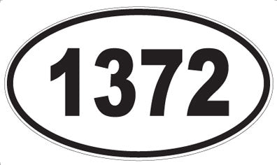 1372 - Oval Sticker