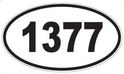 1377 - Oval Sticker
