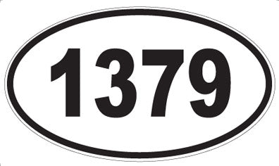 1379 - Oval Sticker