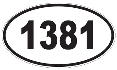 1381 - Oval Sticker