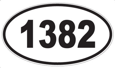 1382 - Oval Sticker