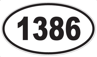 1386 - Oval Sticker