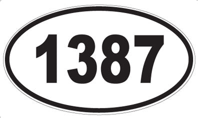1387 - Oval Sticker