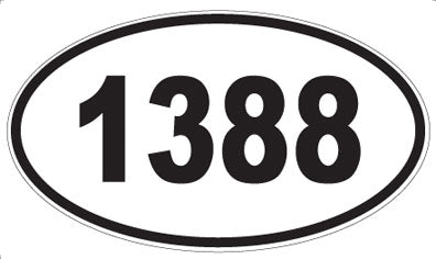 1388 - Oval Sticker