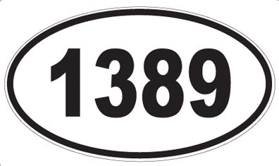 1389 - Oval Sticker
