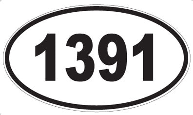 1391 - Oval Sticker