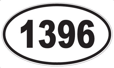 1396 - Oval Sticker