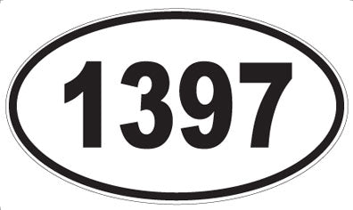 1397 - Oval Sticker