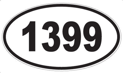1399 - Oval Sticker