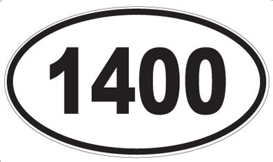 1400 - Oval Sticker