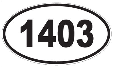 1403 - Oval Sticker
