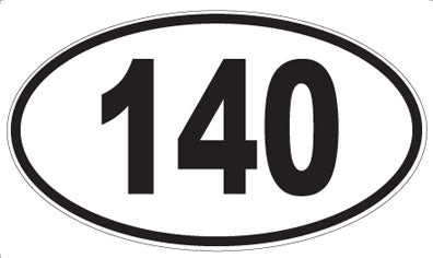 140 - Oval Sticker