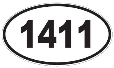 1411 - Oval Sticker