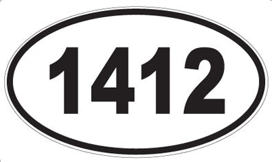 1412 - Oval Sticker