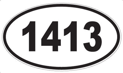 1413 - Oval Sticker