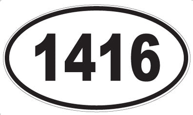 1416 - Oval Sticker