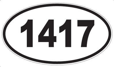 1417 - Oval Sticker