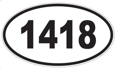 1418 - Oval Sticker