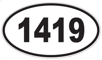 1419 - Oval Sticker