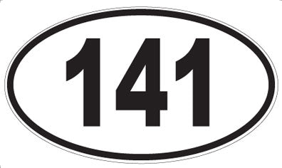 141 - Oval Sticker