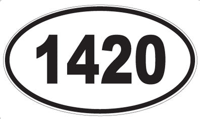 1420 - Oval Sticker