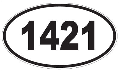 1421 - Oval Sticker