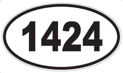 1424 - Oval Sticker