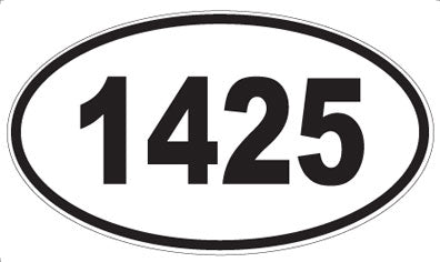 1425 - Oval Sticker