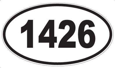 1426 - Oval Sticker