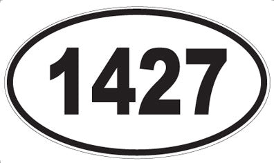 1427 - Oval Sticker