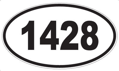 1428 - Oval Sticker