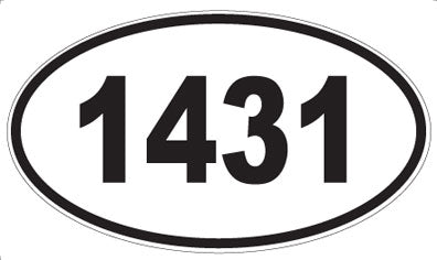 1431 - Oval Sticker