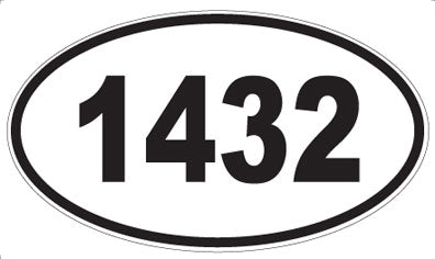 1432 - Oval Sticker