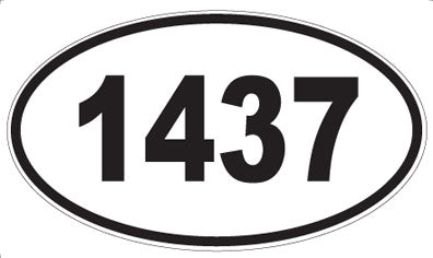 1437 - Oval Sticker