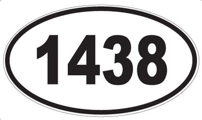 1438 - Oval Sticker
