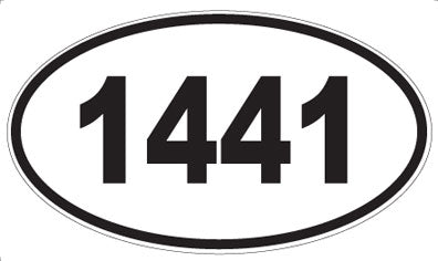 1441 - Oval Sticker