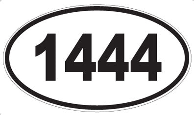 1444 - Oval Sticker