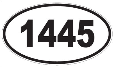 1445 - Oval Sticker