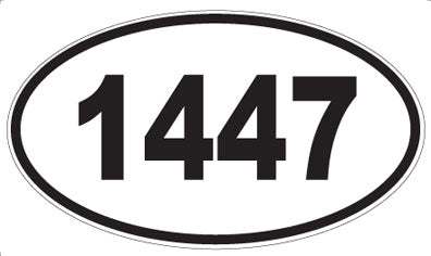 1447 - Oval Sticker