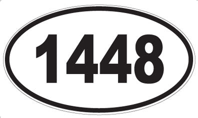 1448 - Oval Sticker