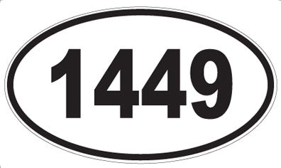 1449 - Oval Sticker