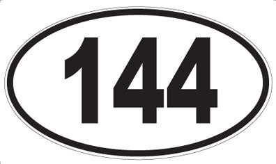 144 - Oval Sticker