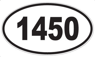 1450 - Oval Sticker